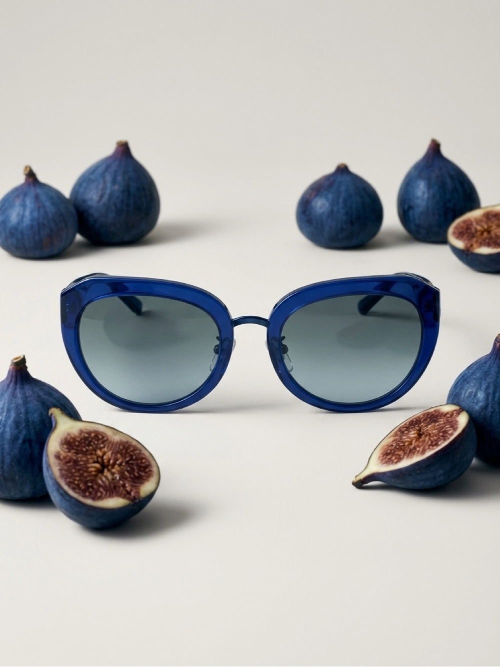 Tory Burch Blue Round Frame Women's Sunglasses